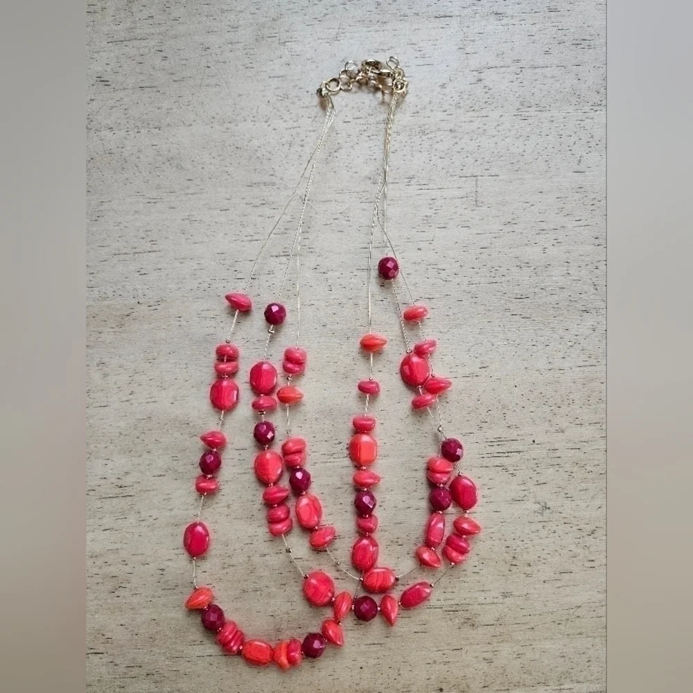 Stone necklace lot